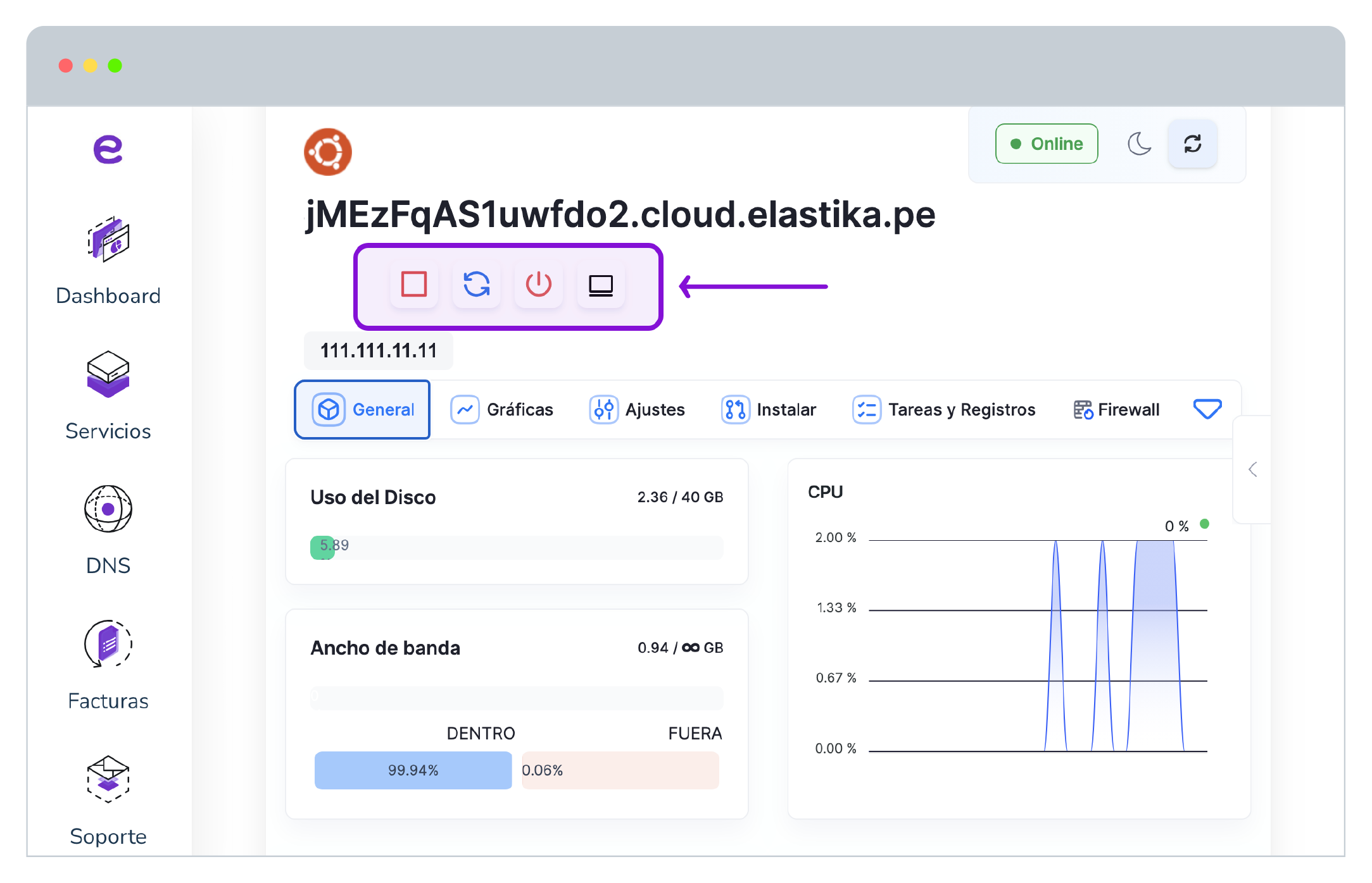 Con elástika eres capaz de más - Controla tu VPS